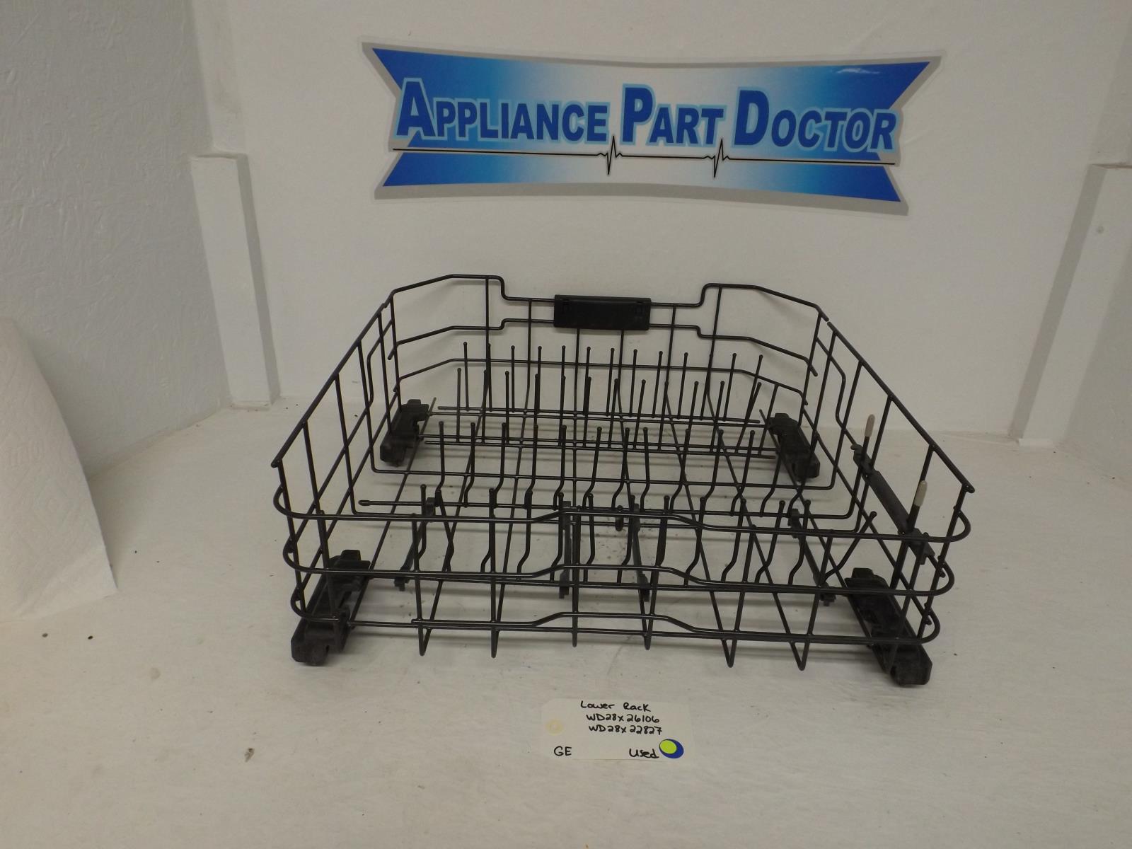 GE Dishwasher WD28X26106 WD28X22827 Lower Rack Used GE Dishwasher WD28X26106 WD28X22827 Lower Rack Used